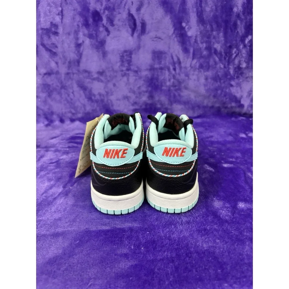 💈 Nike Dunk Low SE Grade School Barber Shop Black DN3351-001 Sz 5.5y / 7womens - Picture 5 of 8